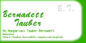 bernadett tauber business card